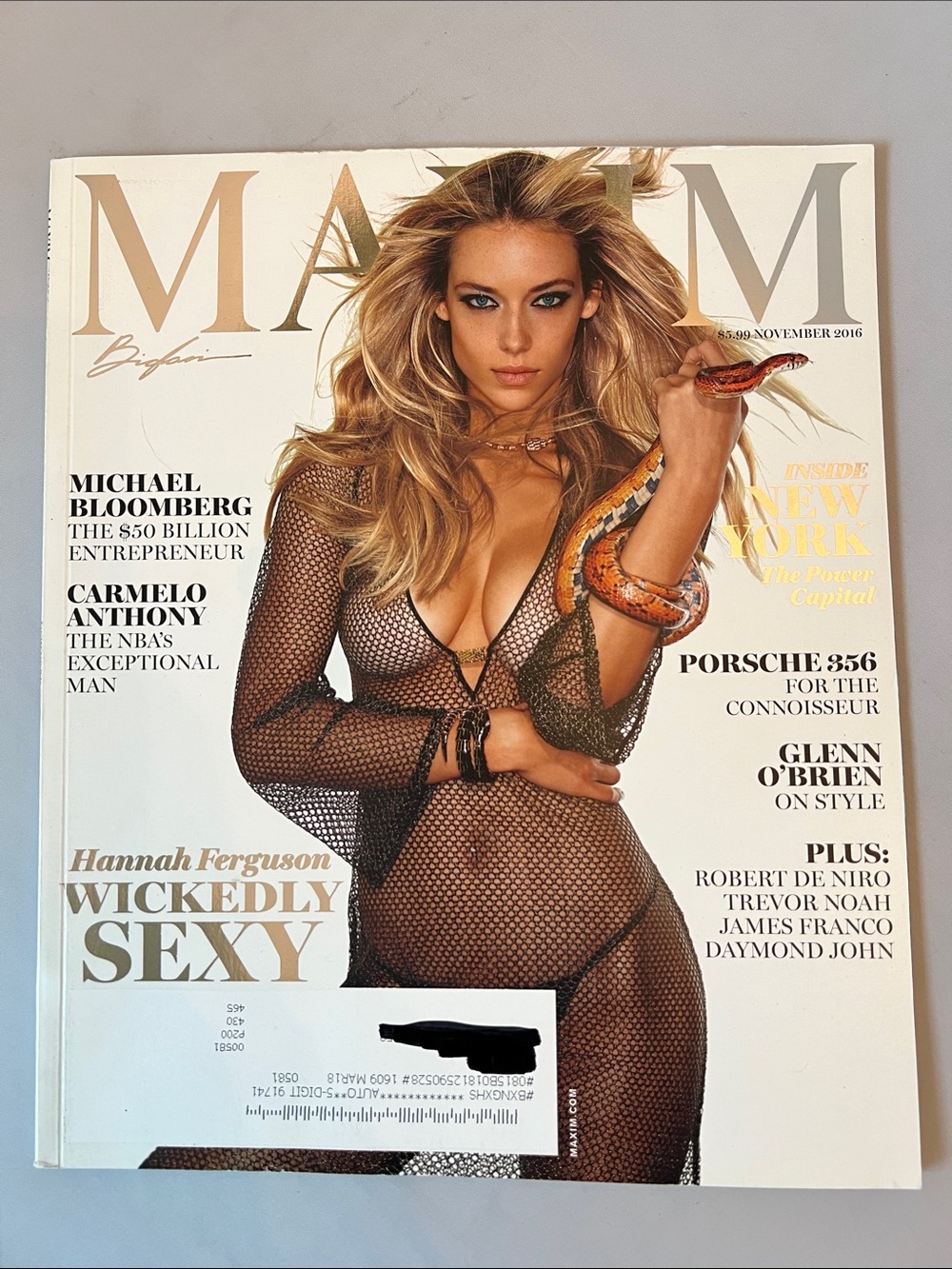 Maxim Magazine - Cover Hannah Ferguson - November 2016 - Issue 218